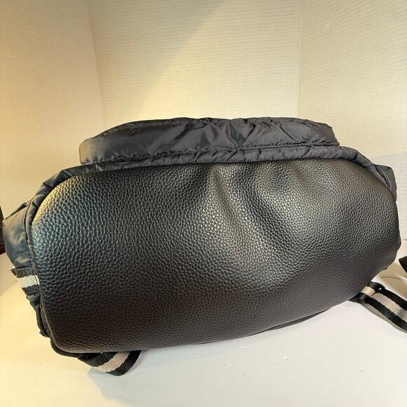 Tommy Bahama Black Nylon Backpack | Gold Hardware | Travel Diaper Bag Purse - Picture 10 of 10